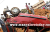 Udupi : 2 dead, 2 critical as car overturns near Muloor